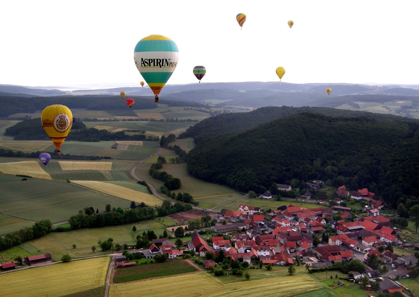 Allna Luftaufnahme mit Ballons